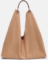 The Row - Bindle Three Suede Shoulder Bag - Lyst
