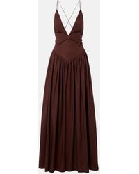 Adriana Degreas - Open-Back Cotton Maxi Dress - Lyst