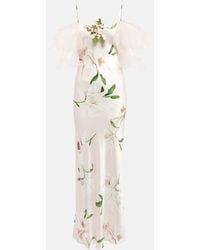 Rodarte - Floral Silk Maxi Dress - Lyst