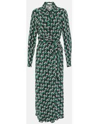 Diane von Furstenberg - Tori Printed Midi Wrap Dress - Lyst