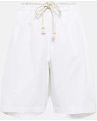 Jil Sander - High-rise Cotton Shorts - Lyst