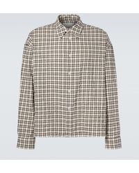 Studio Nicholson - Nostra Checked Cotton Shirt - Lyst