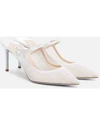 Aquazzura - Voile 75 Satin-Trimmed Tulle Mules - Lyst