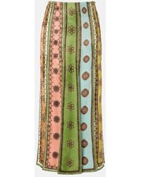 ALÉMAIS - Contina Printed Jacquard Maxi Skirt - Lyst