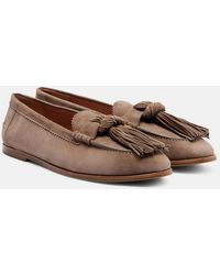 Aquazzura - Freddie Suede Loafers - Lyst