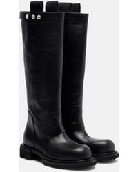 Rick Owens - Gabe Leather Knee-High Boots - Lyst