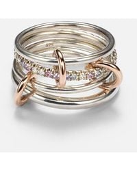Spinelli Kilcollin - Nimbus Sterling Linked Rings With Sapphires, Tanzanite And Diamonds - Lyst