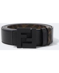 Fendi - Ff Zucca Reversible Leather Belt - Lyst