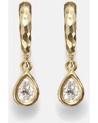 Octavia Elizabeth - Hidden Gem 18Kt Huggie Earrings With Diamonds - Lyst