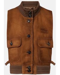 Miu Miu - Suede Vest - Lyst