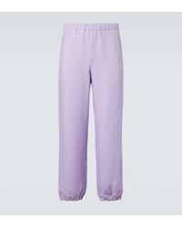God's True Cashmere - Linen Sweatpants With Amethyst - Lyst