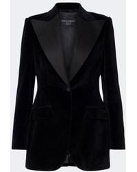 Dolce & Gabbana - Cotton And Silk-Blend Velvet Tuxedo Jacket - Lyst