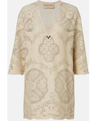 Valentino - Vgold Floral Cotton-Blend Tunic - Lyst