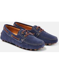 Tod's - Segelschuhe Gommino Bubble Aus Veloursleder - Lyst
