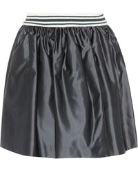 Miu Miu Minifalda de satén - Negro