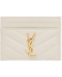Saint Laurent - Monogram Quilted Card Holder - Lyst
