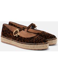 Gianvito Rossi - Bedruckte Espadrille Aus Veloursleder - Lyst