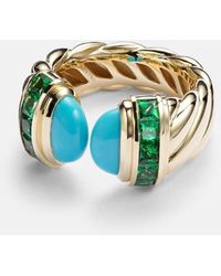 David Yurman - Bague Sculpted Cable En Or 18 Ct Et - Lyst