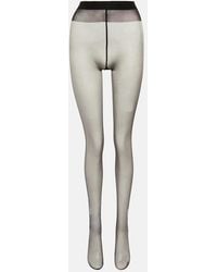 Saint Laurent - Monogram Crystal-Embellished Tights - Lyst