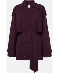 Jardin Des Orangers - Cropped Wool And Cashmere Trench Coat - Lyst