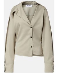 The Attico - Draped Wool Shirt - Lyst