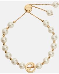 Gucci - Interlocking G Pearl Bracelet - Lyst
