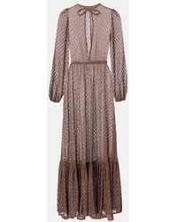 Missoni - Open-Knit Lame Maxi Dress - Lyst