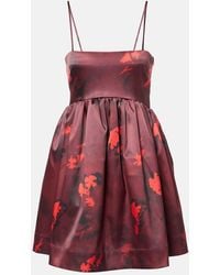 Ganni - Vestido corto estampado - Lyst