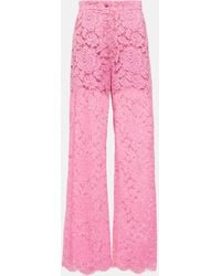 Dolce & Gabbana - Floral Lace Trousers - Lyst