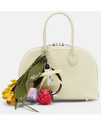 Self-Portrait - Lizard Small Leather Top-Handle Bag - Lyst