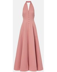 STAUD - Stella Halterneck Cotton-Blend Gown - Lyst
