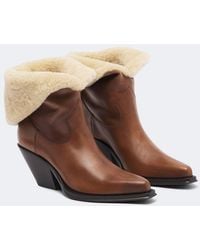 Chloé - Azelan Leather Ankle Boots - Lyst