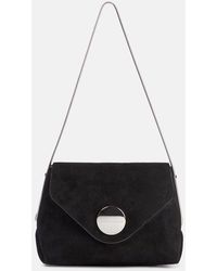 KHAITE - Schultertasche Bobbi Aus Veloursleder - Lyst