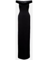 David Koma - Velvet-Trimmed Gown - Lyst
