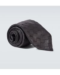 Bottega Veneta - Krawatte Intrecciato Aus Leder - Lyst