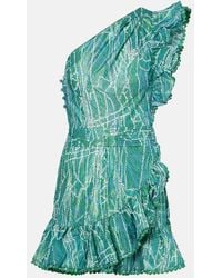 Poupette - Corinne Printed Cotton-Blend Minidress - Lyst