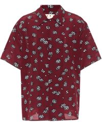 Marni Camisa de seda con estampado floral - Rojo