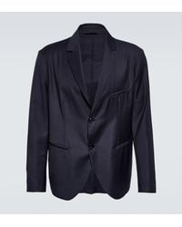 Giorgio Armani - Single-Breasted Virgin Wool Blazer - Lyst