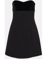 Max Mara - Minikleid Trani Aus Baumwolle Mit Samt - Lyst