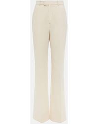 Gucci - Flared Wool Crepe Pants - Lyst