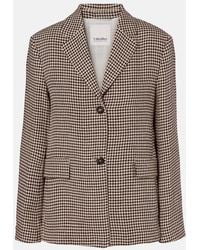 Max Mara - Gita Checked Linen Blazer - Lyst