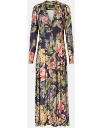 Etro - Jersey And Fil Coupe Jacquard Maxi Dress - Lyst