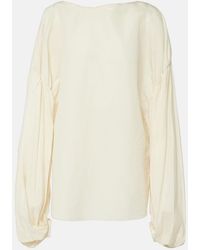 KHAITE - Quico Silk And Cotton Organza Top - Lyst