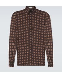 Saint Laurent - Schwarzes Ocra Ss25 Wollhemd - Lyst