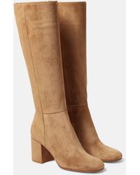 Gianvito Rossi - Joelle Suede Knee-high Boots - Lyst