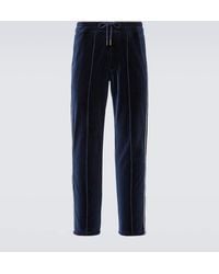 Tom Ford - Cotton-Blend Velour Track Pants - Lyst