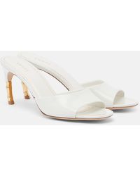 Gucci - Bamboo Leather Mules - Lyst