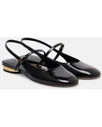 Tod's - Patent Leather Slingback Flats - Lyst