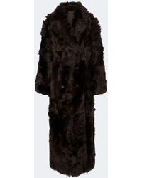 Yves Salomon - Double-Breasted Shearling Coat - Lyst