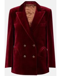 Blazé Milano - Everynight Double-Breasted Cotton Velvet Blazer - Lyst